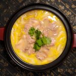 Braised oxtail stew in a pot