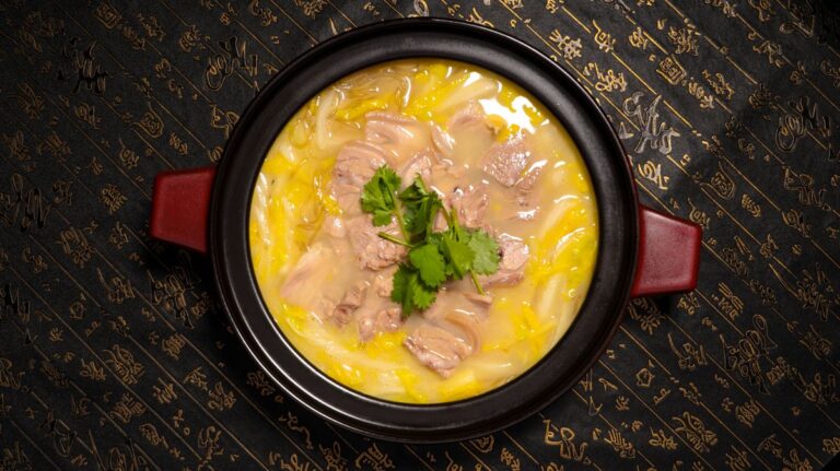 Braised oxtail stew in a pot