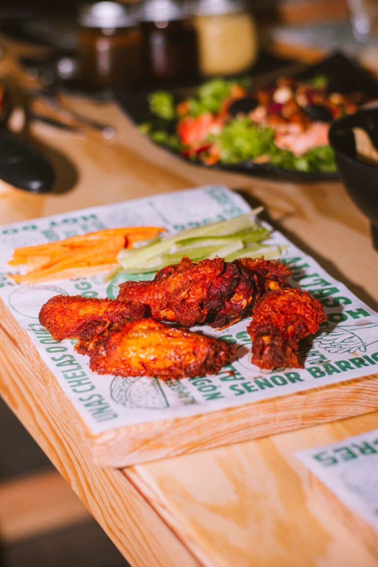 Buffalo chicken wings on a platter