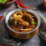 Jamaican curry goat served in a bowl