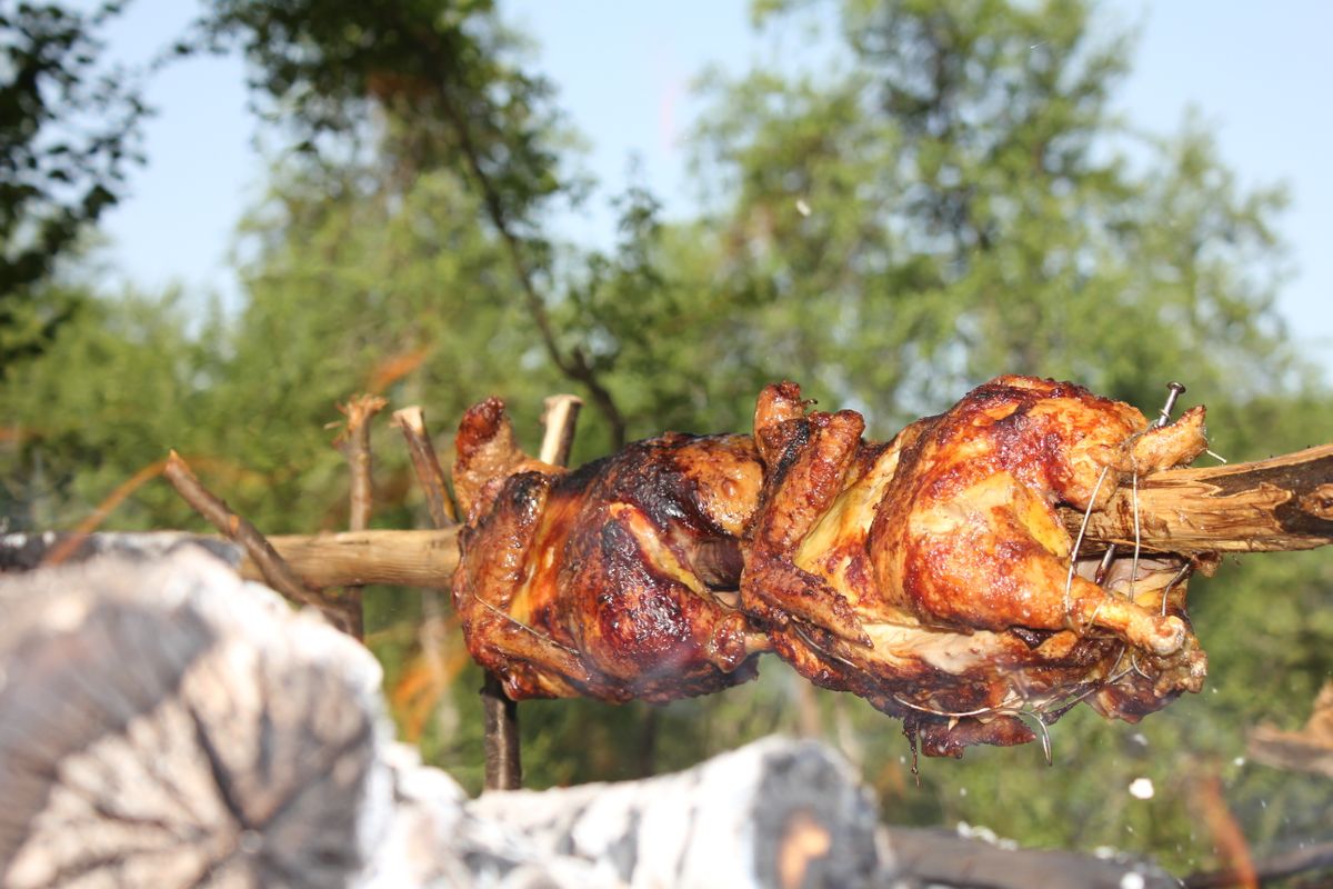 Golden roast chicken