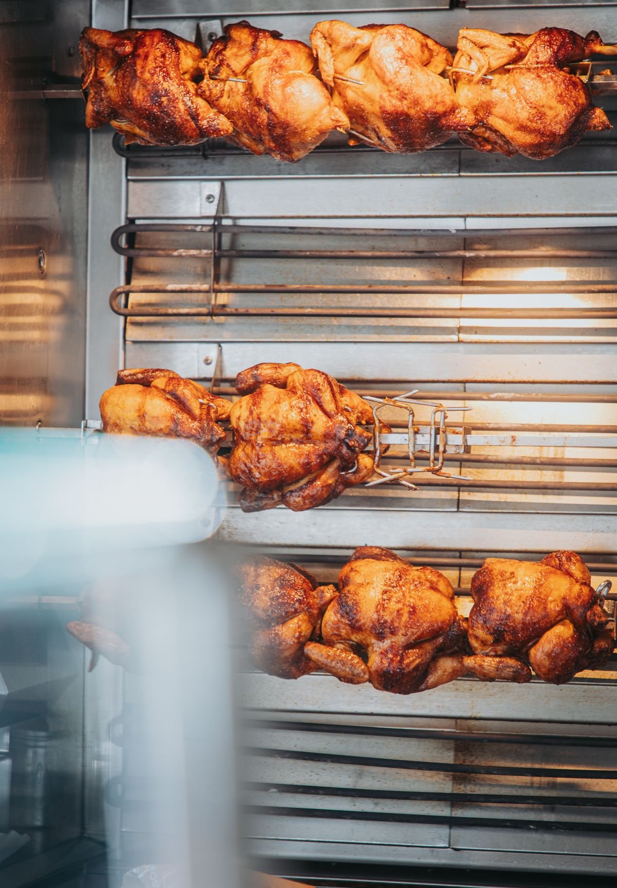 Roast chicken with deeply browned, crisp skin